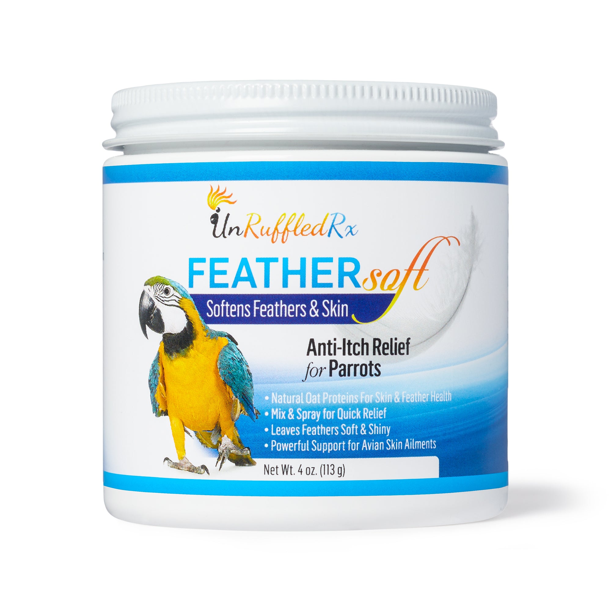 UnRuffledRx FeatherSoft Anti-itch Relief for Birds, 4 oz.