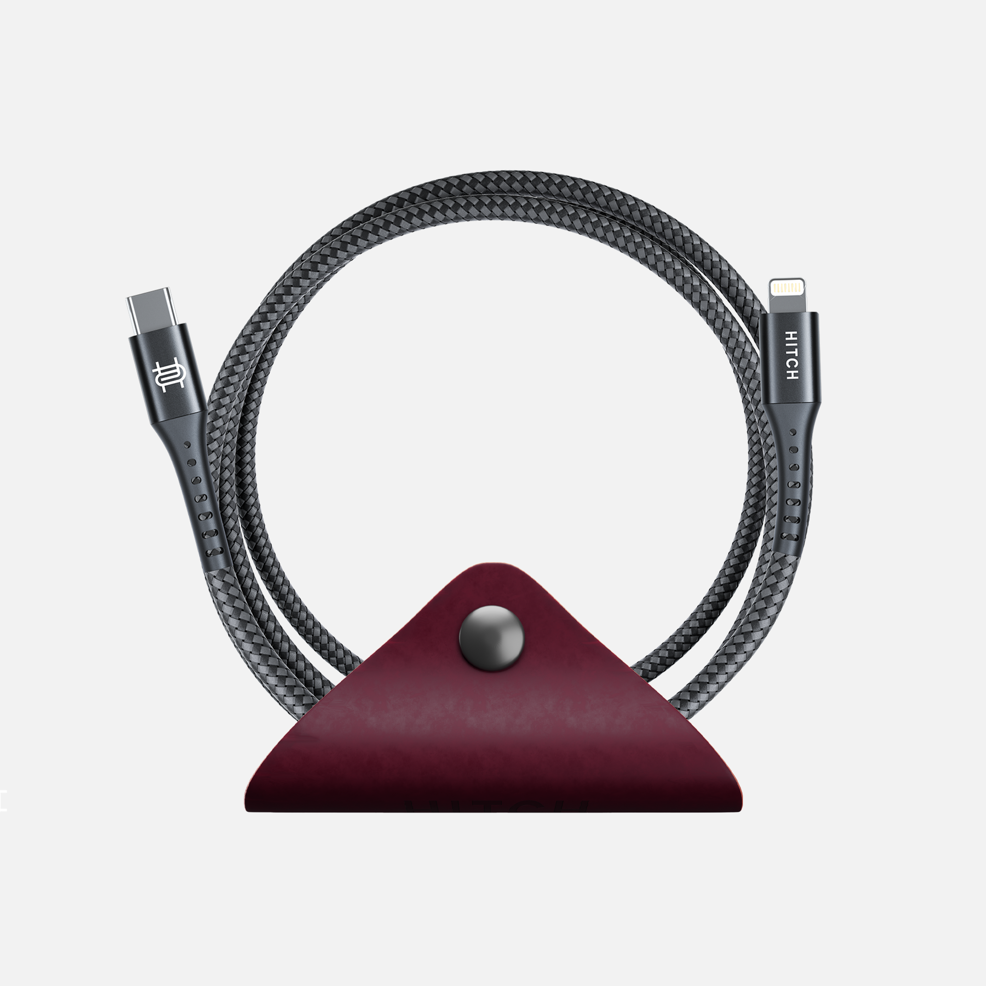 Genuine Leather Burgundy Cord Wrap