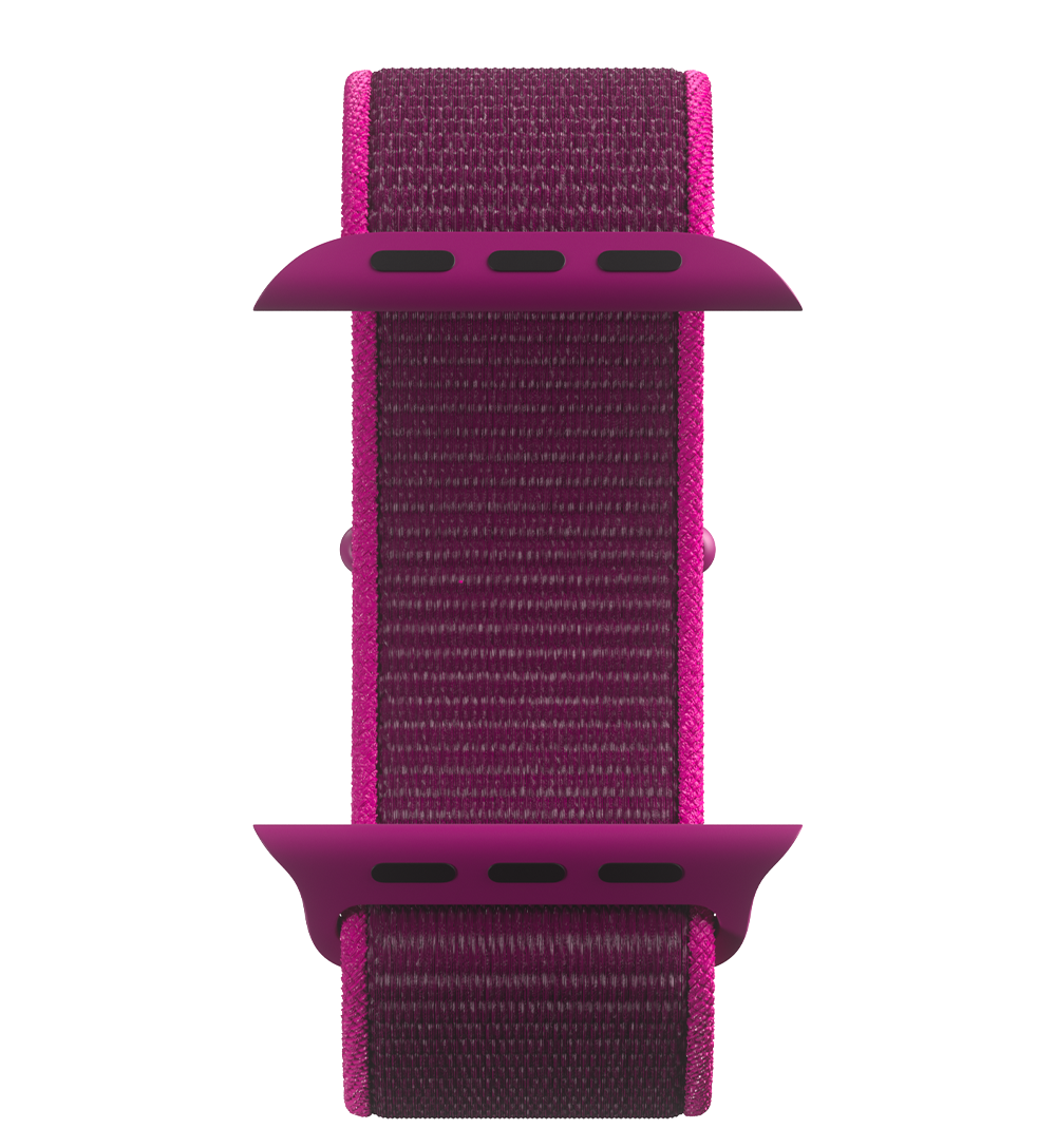 Nylon loop band for smartwatch in purple color 